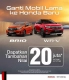 Promo tukar tambah mobil Honda Medan diskon hingga 20 juta