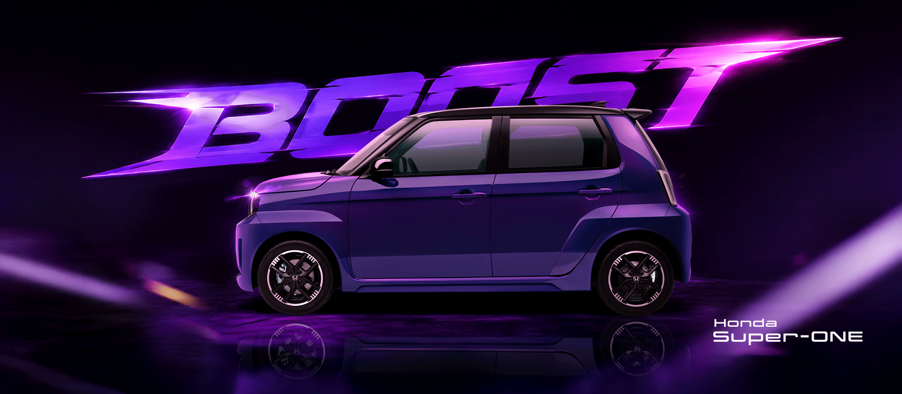 Honda Super-ONE warna ungu - mobil listrik terbaru Honda di Indonesia